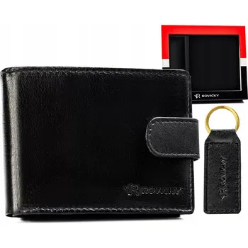 Oblečení a móda Pánská dárková sada: kožená peněženka a klíčenka ROVICKY R-SET-M-N003L-GVT