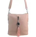 BELLA BELLY Malá crossbody dámská kabelka s přívěskem 1994-BB růžová