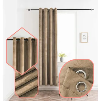 Obraz Závěs Jedle 140x230 cm Oka Moderní Dekorativní BÉŽOVÁ