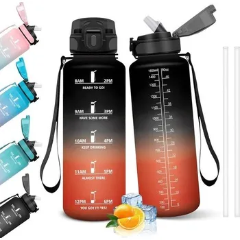 Termoska Láhev na vodu HoneyHolly 1500ML, nepropustná, perlivá láhev na pití, láhev na vodu bez BPA,