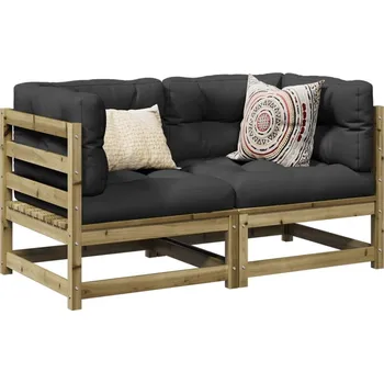Zahradní nábytek vidaXL 2dílná zahradní sedací souprava masivní borovice [3295813] Barva: Přírodně impregnované