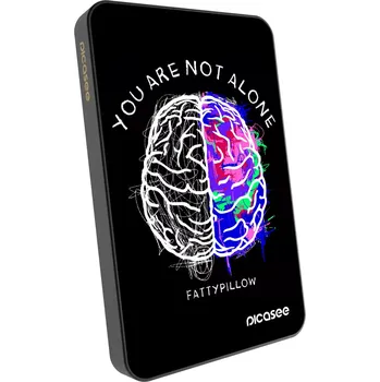 Powerbanka Picasee Powerbanka s MagSafe 5 000 mAh Šedá - Brain - White