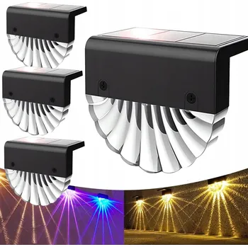 Venkovní osvětlení 4x Solární LED Světla na Schody, Plot, do Zahrady se Soumrakovým Senzorem