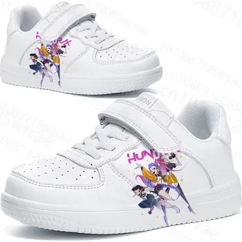 Dětská treková obuv KPop Demon Hunters (Lovkyně démonů) Dívčí bílé tenisky Kpop Demon Hunters - Lovkyně démonů Motiv: WQDY586, Velikost EUR: 29