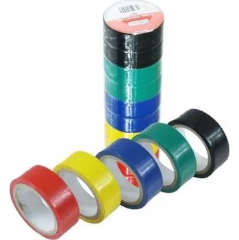 Lepicí páska LEPICÍ PÁSKA DO KANCELÁŘE PVC 4,5M BAREVNÁ 10 KS NE TRHÁ SE