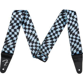 Fender Wavy Checkerboard Polyester Strap Blue + prodloužená záruka 3 roky