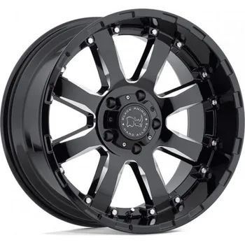 Alu kolo BLACK RHINO Alu Kola Black Rhino Sierra 9x17 6x135 ET12 Gloss Black W/ Milled Spokes 87.1