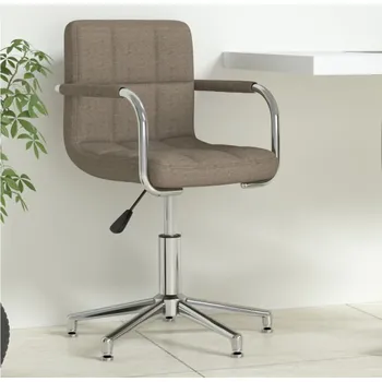 Otočná kancelářská židle taupe textil - 8720286531181