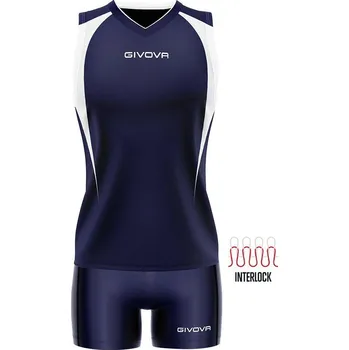 Pánské tričko GIVOVA Givova Kit Volley Spike XL – dámský set MODRÁ|RŮŽOVÁ