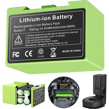 Baterie 4000mAh 14.4V pro iRobot Roomba i7+ 7150 7550 i3+ akumulátor