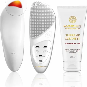 Masážní přístroj Lumineo Professional Line sonický termokartáč + Lumineo gel pro jemnou a citlivou pokožku