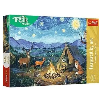 Puzzle PUZZLE TREFL 100 DÍLKŮ INSPIROVANÉ UMĚNÍM U OHNĚ RODINA TREFLÍKŮ 16564