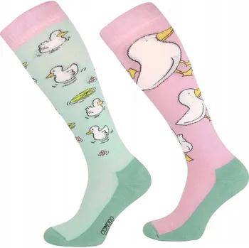 Dámské ponožky Bavlněné veselé podkolenky s kačenami na léto pro ježdění na koni, velikost 31-34