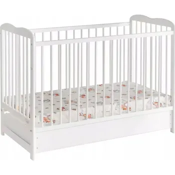 Dětská postýlka Dřevěná postýlka ASM ALA II bílá 124 x 65 cm