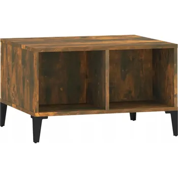 Konferenční stolek Konferenční stolek kouřový dub 60 x 50 x 36,5 cm s kovovými nohami