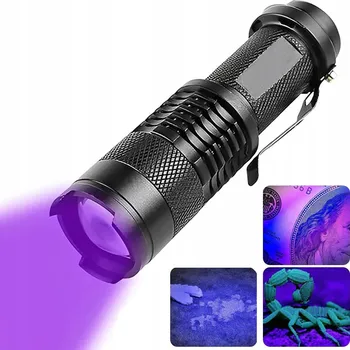 Svítilna Kapesní UV lampa na JANTAR, GEL LAK, tester bankovek, LED dioda
