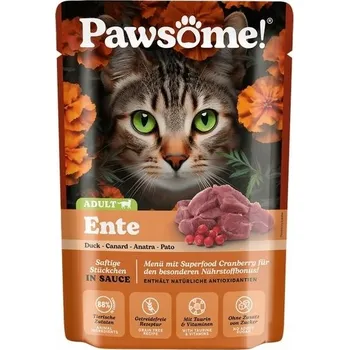 Krmivo pro kočku Pawsome Adult Ente - kachna kapsička 85g