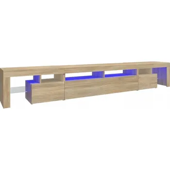 Televizní stolek TV stolek LED RGB, dub sonoma, 260x36,5x40 cm
