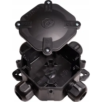 Elektroinstalační krabice Elektroinstalační krabice na omítku Sez 122 x 122 x 44 mm IP67 černá