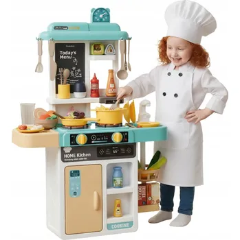 Dětská kuchyňka Velká kuchyňka s dřezem a funkcí páry – kuchyňka pro děti