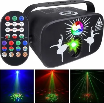 Světelný efekt LIGHT4ME Studiová lampa LIGHT4ME PARTY LIGHT 3 LED efekt disco osvětlení laserová koule + dálkové ovládání