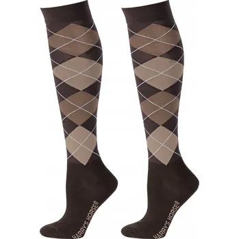 Dámské ponožky Jezdecké Ponožky Harry's Horse Puk 25AW, hnědé romby, velikost 35-38