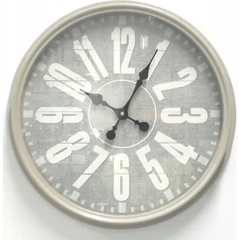 Hodiny Nástěnné hodiny LOFT RETRO ŠEDÉ VELKÉ KULATÝ 43 cm SN54483G