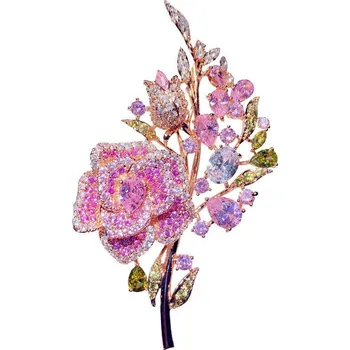 Brož Brož růže pink