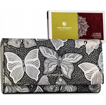 Peněženka Peterson Dámská kožená peněženka PTN 42122-ONBF šedá v krabičce RFID