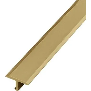 ukončovací lišta Lišta dělící "T " Eviso žlutá kartáčovaný, mosaz délka 270 cm, výška hrany 2 mm, FLMT0214C