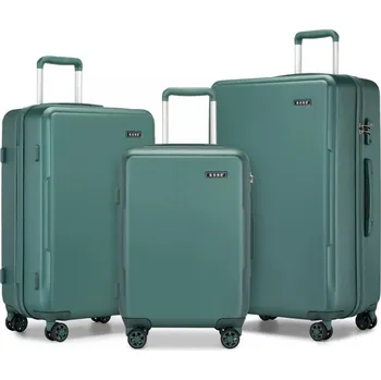 Minimalistická sada kufrů KONO - vojenská zelená 33/60/92 L