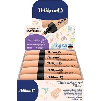 Zvýrazňovač ZVÝRAZŇOVAČ 490 PASTELOVĚ ORANŽOVÝ (10 KS)