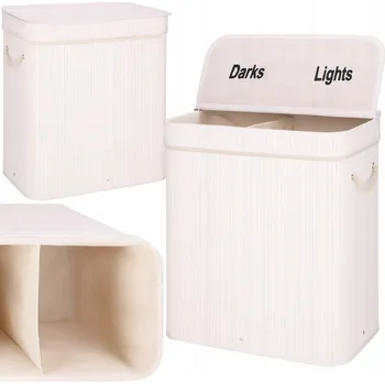 Koš na prádlo Volně stojící koš na prádlo Springos 100 l bílý