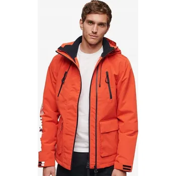 Moto bunda SUPERDRY TMAVĚ ORANŽOVÁ BUNDA S KAPSY (M)