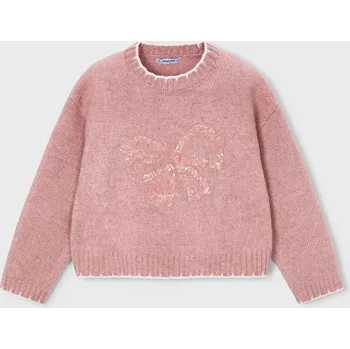 Dívčí svetr Dětský svetr Mayoral 4305.6H.Mini.9BYA růžová 30X, vel. 140
