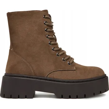 Dámská zimní obuv Deezee kotníkové boty dámské hnědé CEO-HY13123-1