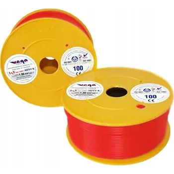 elektrický kabel Vodič LGY/H05V-K 1,00 mm2 100 m Červený Neonový (Neonově Červený)