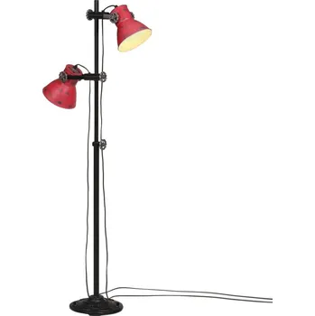 Stojací lampa vidaXL Stojací lampa se 2 stínidly E27 [320585] Barva: Červená