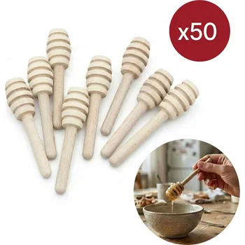 Naběračka Dřevěná lžička na med 50 kusů naběračka G10 cm