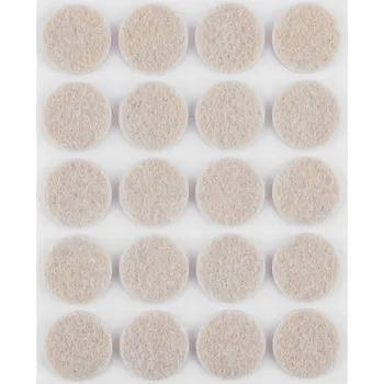 Podložka pod nábytek Filcové podložky kulaté samolepicí, světle hnědé 20 mm, 20 ks