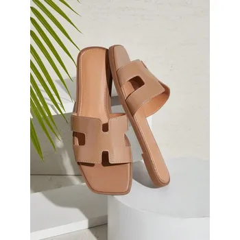 Pracovní oblečení SHEIN HNĚDÉ LAKOVANÉ NAZOUVÁKY (41)