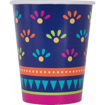 Sklenice Papírové sklenice Boho Fiesta 266ml 8ks