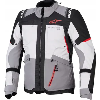 Moto bunda Textilní bunda Alpinestars Andes v4 Drystar šedá/černá/červená 4XL