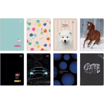 Sešit Sešit A5 32 listů, linkovaný, mix vzorů Interdruk