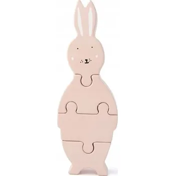 Dřevěná hračka DŘEVĚNÉ PUZZLE 4 dílné - Králíček MRS RABBIT TRIXIE