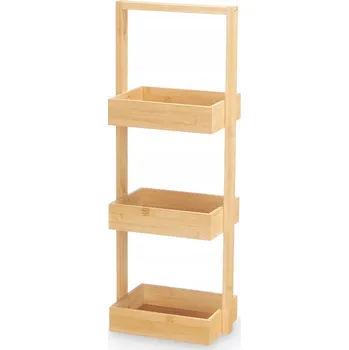 regál Koupelnový regál Kipit, odstíny hnědé, 17 x 26 x 70 cm