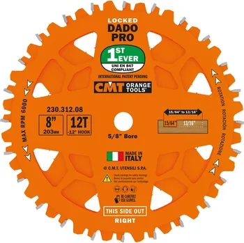 Pilový kotouč CMT Sada drážkovacích kotoučů DADO PRO - D203x6,2-20 d15,87 Z12 HW