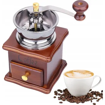 Mlýnek na kávu RUČNÍ DŘEVĚNÝ MLÝNEK NA KÁVU A PEPŘ - SILNÝ A TRADIČNÍ
