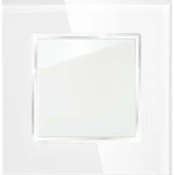 vypínač Skleněný vypínač světla jednoduchý mechanický klasický bílý BARON