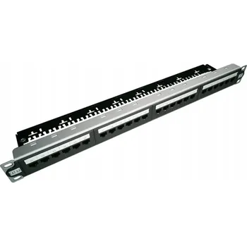 Patch panel ALANTEC Patch panel UTP kat. 6A, 24 portů, LSA, 1U